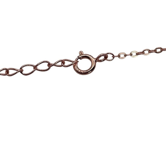Rose gold colored heart pendant on chain NWOT - Picture 4 of 4